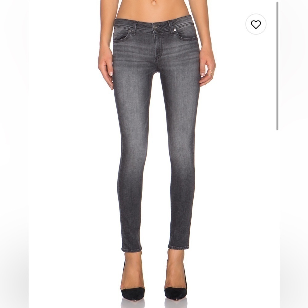 DL1961 Emma Skinny Low Rise Instasculpt Denim Jeans in Drizzle Gray Size 28